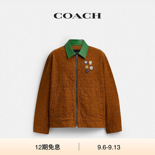 COACH | BRAIN DEAD/蔻驰男士拉链短夹克棉质外套上衣