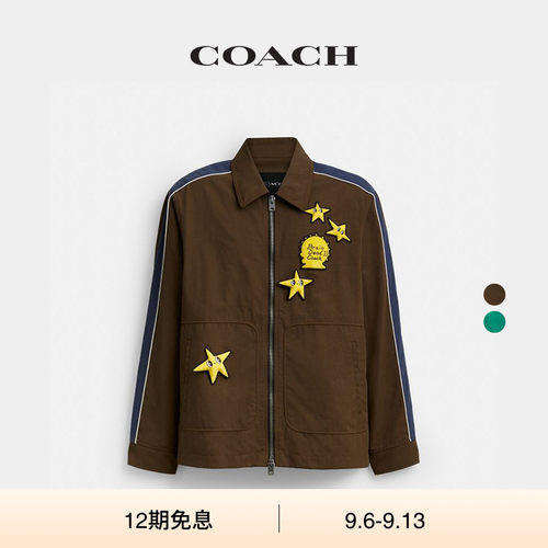 COACH | BRAIN DEAD/蔻驰男士RACER夹克外套上衣宽松休闲