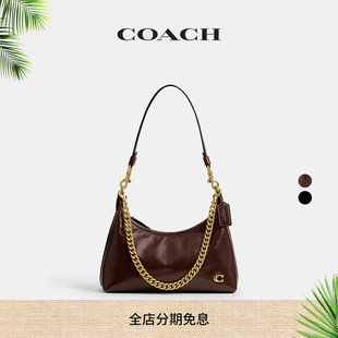 25号单肩包简约高级感黑色 新品 COACH 蔻驰女士JULIET
