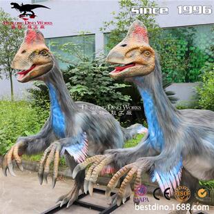 自贡恐龙工厂制作仿真恐龙仿真贴毛纤手龙商场景区装 饰品摆设.