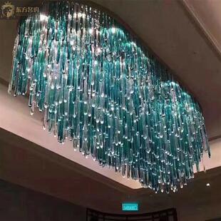 酒店中高端非标工程灯售楼部大堂创意鱼群吊灯商场沙盘水晶灯