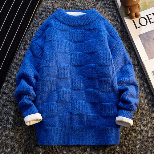 男童冬季套头加厚毛衣