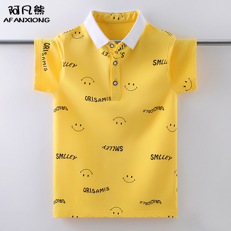 男童短袖t恤纯棉2025新款炸街中大童潮体恤儿童夏季男孩polo衫男,童装/婴儿装/亲子装,T恤,淘宝优惠券,粉丝福利购,淘宝优惠卷