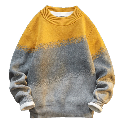 秋冬款男童纯棉渐变毛衣中大童