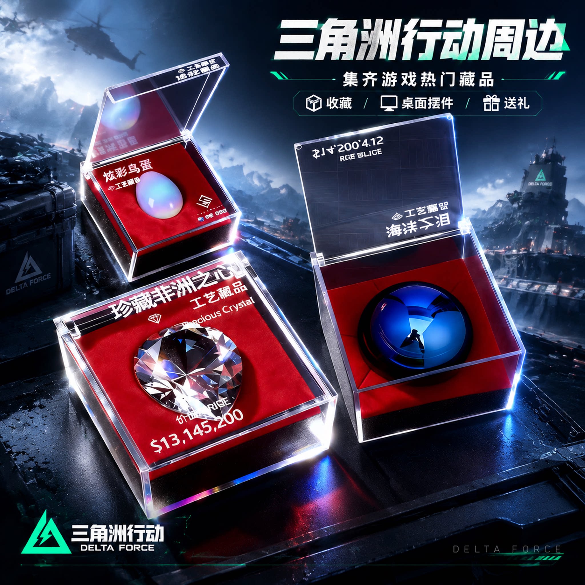 海洋之泪非洲之心星三角洲行动周边大红模型礼盒摆件男孩玩具礼物图片
