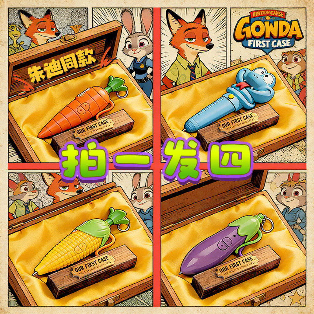 朱迪兔子警官同款疯狂动物城周边尼克红胡萝卜写字录音盖瑞笔玩具,模玩/动漫/周边/娃圈三坑/桌游,动漫挂件/文具,淘宝优惠券,粉丝福利购,淘宝优惠卷