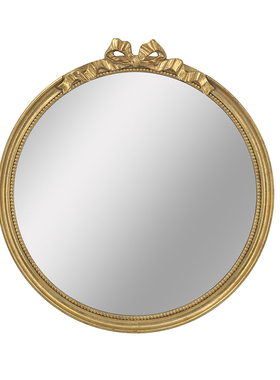 欧美式金色树脂蝴蝶结壁挂梳妆镜