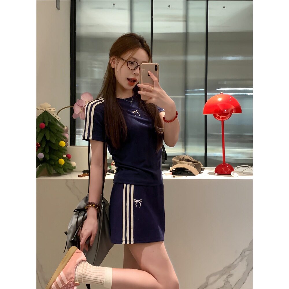 辣妹休闲运动套装女三条