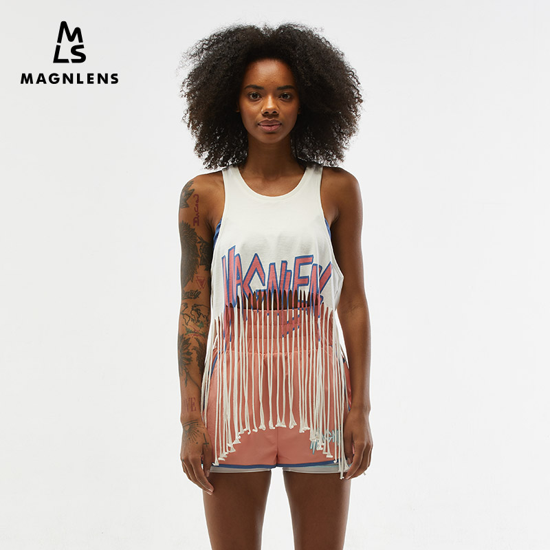 magnlens无袖T恤女子纯棉