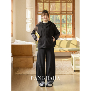 胖佳佳 冬季 胖妹妹mm大码 猫冬卫衣外套 加厚连帽上衣 女装