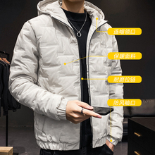 爵森马伯特棉衣男士修身连帽外套冬季学青年韩版潮流棉服帅气棉袄