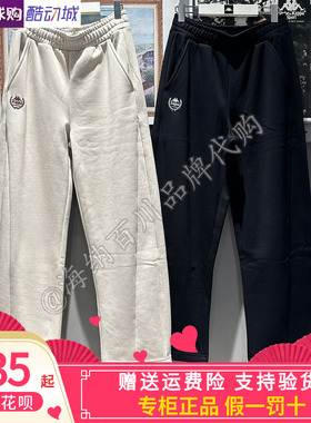 卡帕KAPPA背靠背女2025冬季运动休闲加绒直筒工装长裤K0F82AK06A