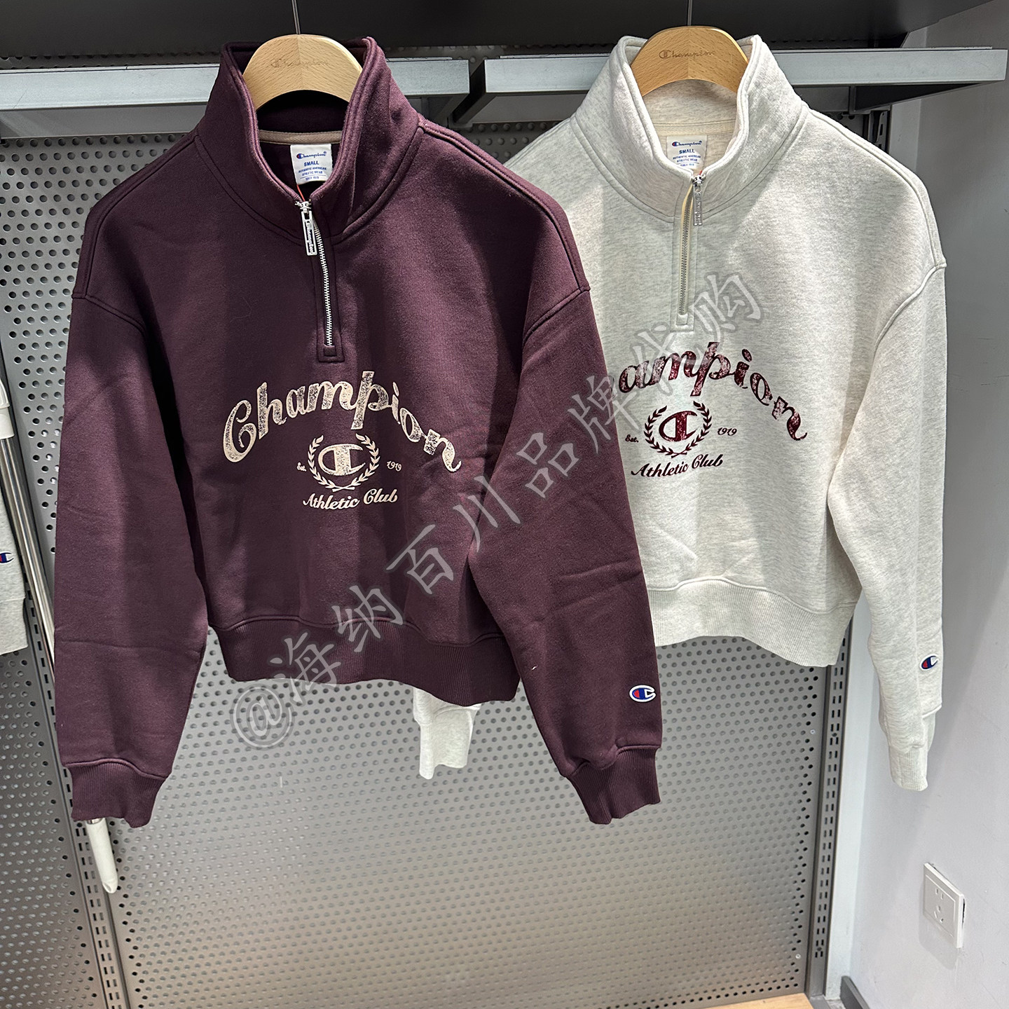 CHAMPION冠军女款2026冬款运动休闲立领套头卫衣U6DSWSW017