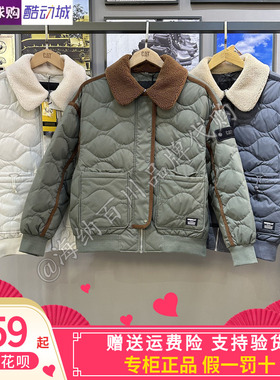 CAT卡特25秋季女士三防绗缝猎装羊羔绒翻领羽绒服CO3DWW4W211