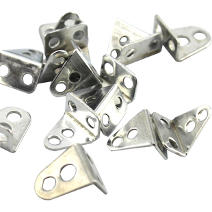 2mm带孔铁片L型小角铁玩具车架轴架diy手工U型金属固定连接片支架