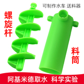 阿基米德螺旋杆螺旋泵取水马达配件diy科学小实验搅拌螺杆送料器