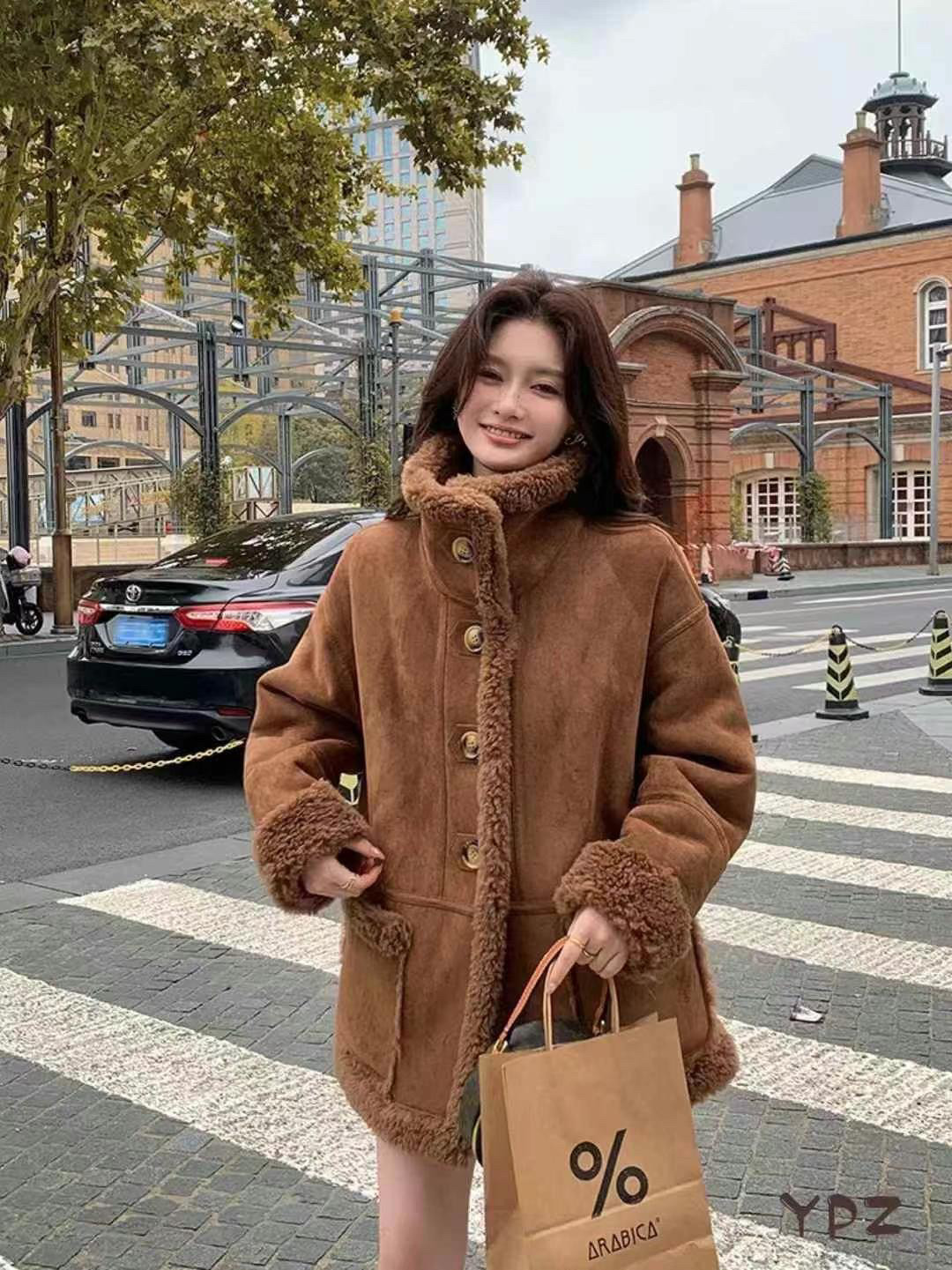 两面穿100%纯羊毛皮毛一体羊皮草