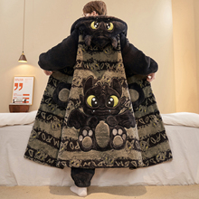 珊瑚绒睡衣男士秋冬季睡袍男款加绒加厚青少年冬天浴袍家居服男生