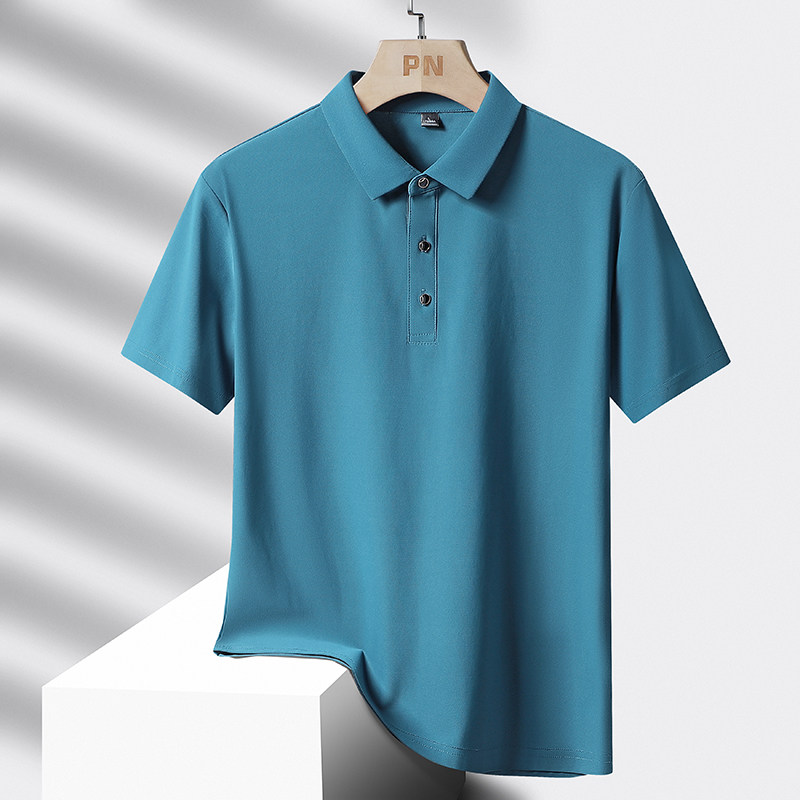 夏季冰丝短袖polo衫男薄款商务休闲t恤上衣