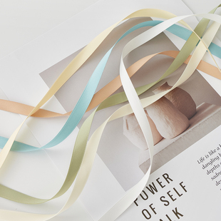 消光棉丝带花束双面涤纶带加厚哑光缎带鲜花蛋糕包装花艺花店材料