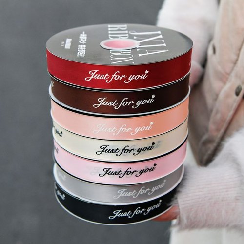 【超值】5卷2.5cm英文丝带花束