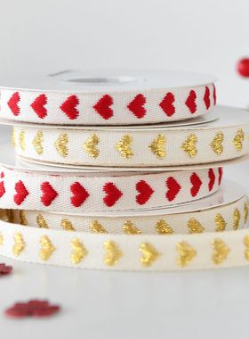 圣诞挂饰爱心丝带手工diy绑带生日礼物品打包绳鲜花束蝴蝶结婚庆