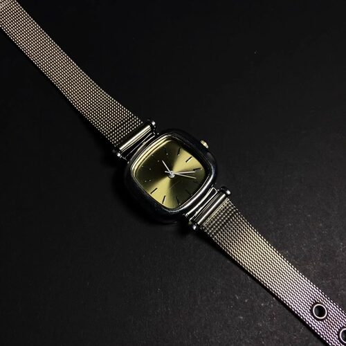Vintage古著 【Lanernal】棕绿色手表