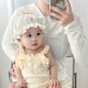 婴儿帽子夏季 小月龄蝴蝶结公主帽女宝宝新生儿遮阳松紧渔夫帽 薄款