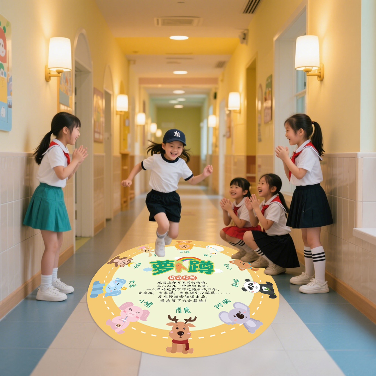 幼儿园小学校园地面游戏地贴道具