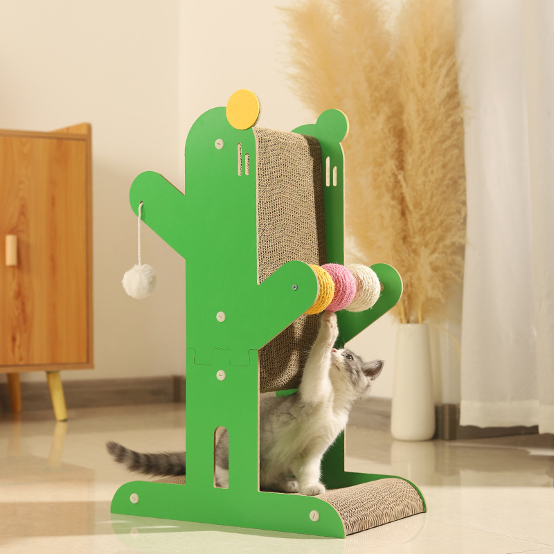 新款猫抓板猫窝仙人掌瓦楞纸
