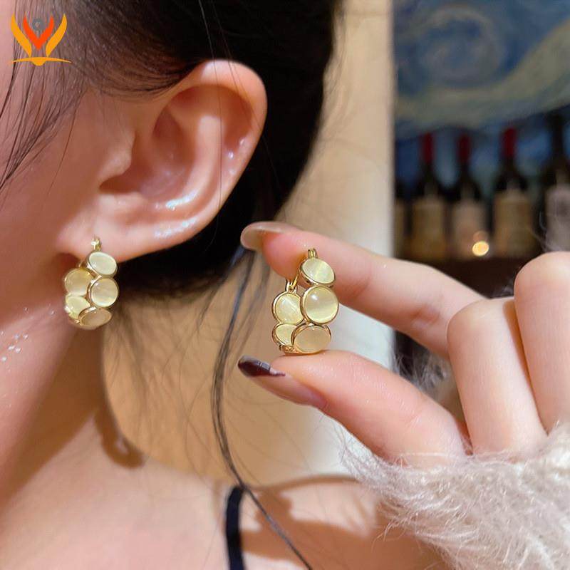 轻奢小众高级感猫眼石圆圈耳环女甜美百搭气质耳圈网红耳钉耳饰品,饰品/流行首饰/时尚饰品新,耳环,淘宝优惠券,粉丝福利购,淘宝优惠卷