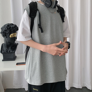 BX25099-P20 港风运动汗背心男大码汗衫男无袖t恤男图片