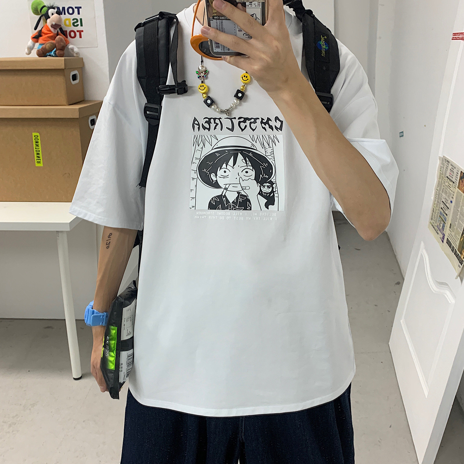 DX17066-P25 纯棉短袖t恤男大码半袖打底衫宽松体恤衫图片