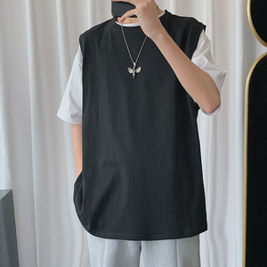 BX25099-P20 港风运动汗背心男大码汗衫男无袖t恤男图片