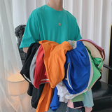 DX17099-P20纯色纯棉短袖t恤男短袖男大码宽松半袖男，男装T恤，电商A040