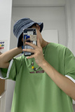 LT30071-P30假两件t恤男短袖男大码5五分袖男半袖，男装T恤，电商A040