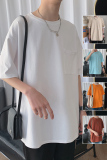DX24099-P25大口袋百搭短袖t恤男大码半袖体恤上衣服，男装T恤，电商A040