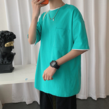 DX24099-P25大口袋百搭短袖t恤男大码半袖体恤上衣服，男装T恤，电商A040