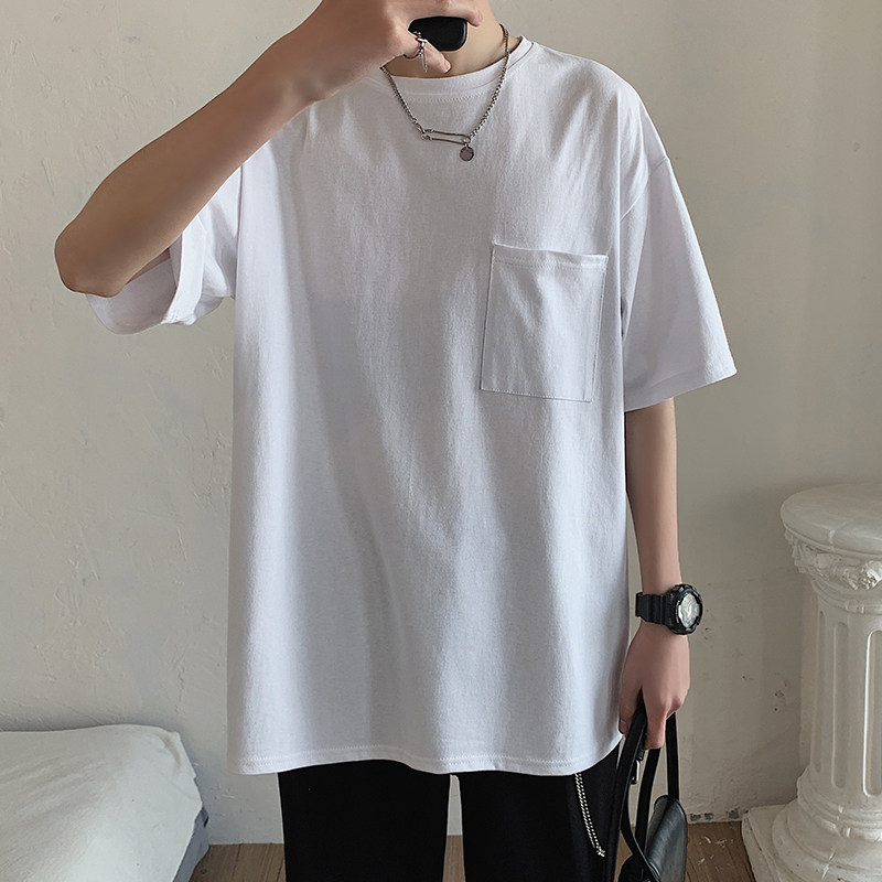 DX24099-P25大口袋百搭短袖t恤男大码半袖体恤上衣服,男装T恤,电商A040