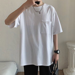 DX24099-P25大口袋百搭短袖t恤男大码半袖体恤上衣服图片