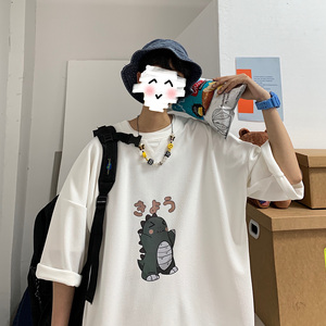 Q11037-P30 春夏季七分袖t恤男大码五分袖男短袖中袖 港风图片