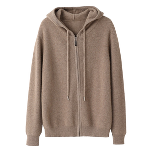 2023新款针织衫带帽毛衣拉链外套开衫秋冬款上衣连帽针织衫女卫衣