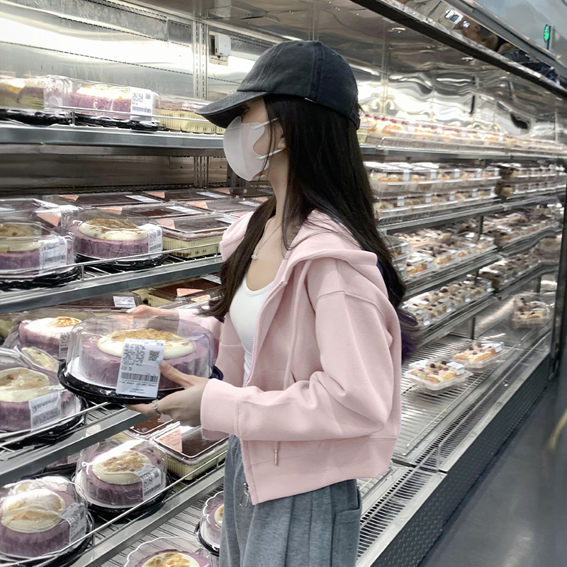 开衫连帽卫衣女2025新款