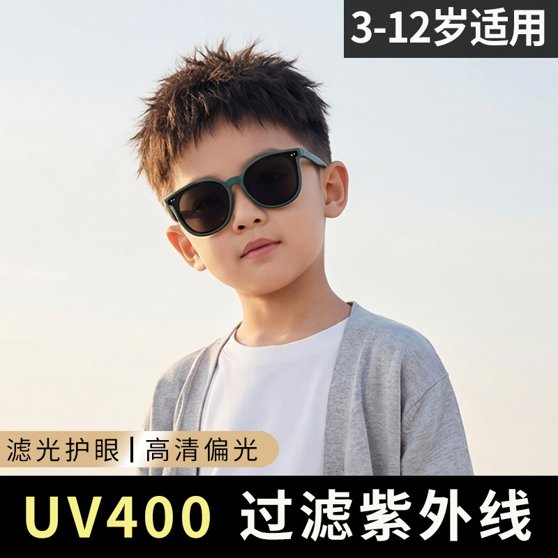 儿童专业偏光太阳眼镜防紫外线2026新款潮酷男童宝宝护目墨镜户外