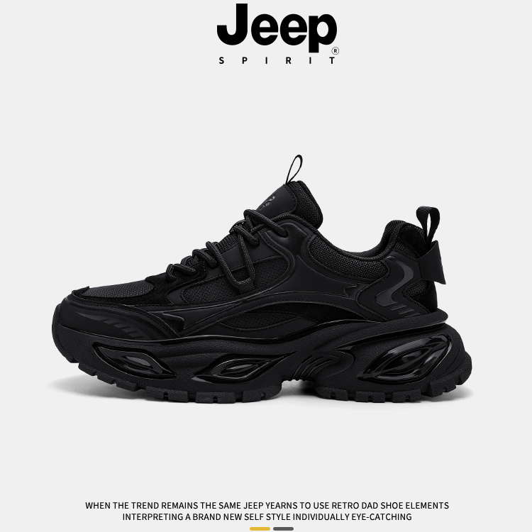 jeep吉普男鞋增高老爹鞋