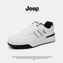 Jeep吉普男鞋2025新款厚底板鞋小白鞋男款时尚男士休闲鞋子男潮流
