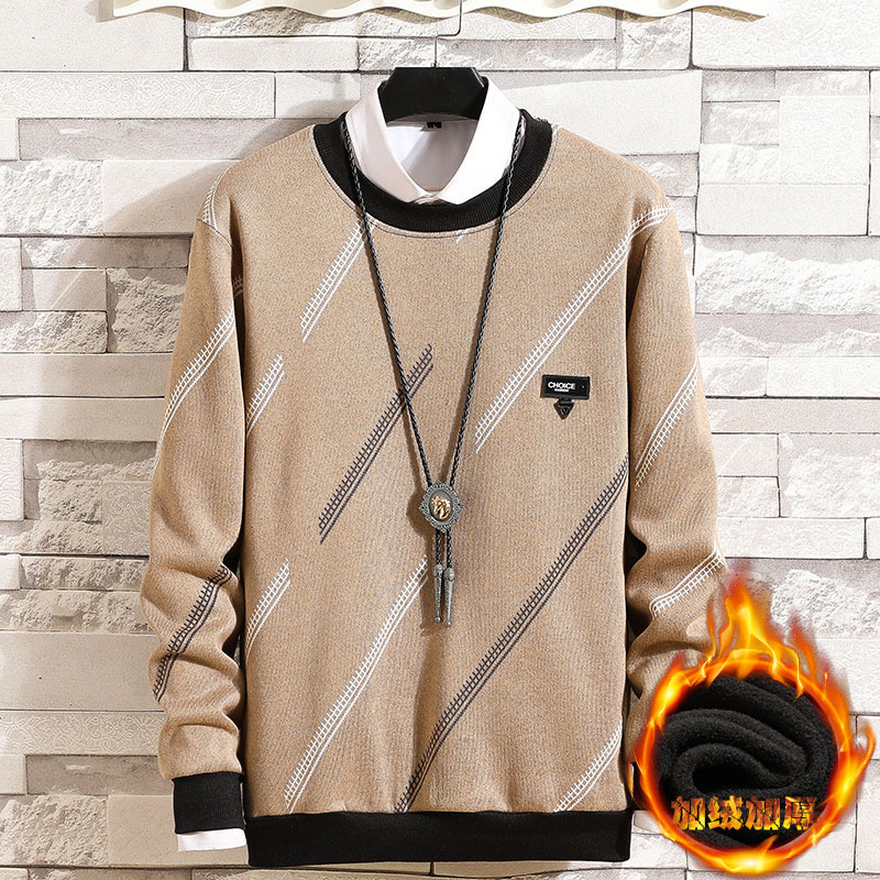 加绒秋冬季打底厚款毛线针织衫