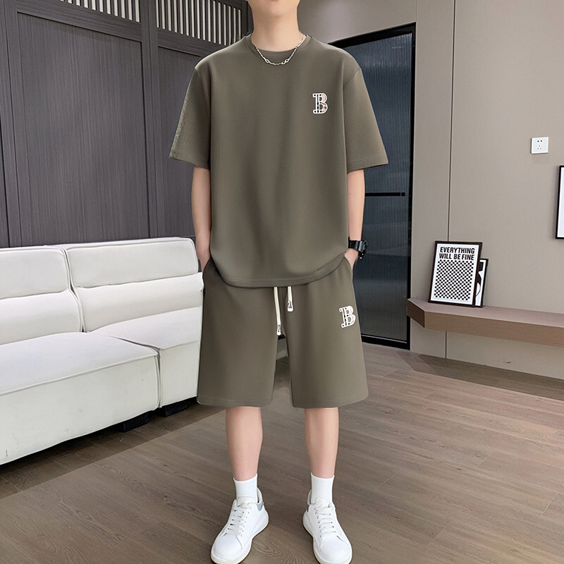 夏季男士套装运动装美式潮牌休闲