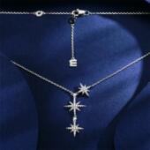 APM Monaco六芒星项链轻奢小众925纯银女锁骨链正品 生日礼物