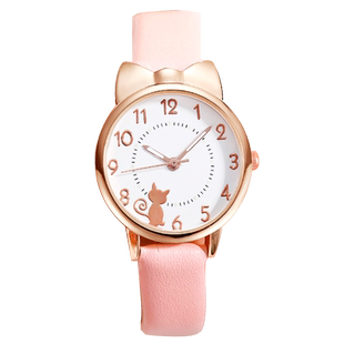 手表儿童女小公主粉夜光可爱学生数字石英电子表卡通韩版日系少女